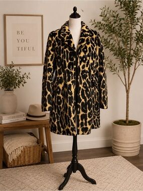 Leopard Print Faux Fur Coat - 7 FOR ALL MANKIND